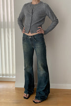 Slim-Fit Round-Neck Knit Cardigan image 7
