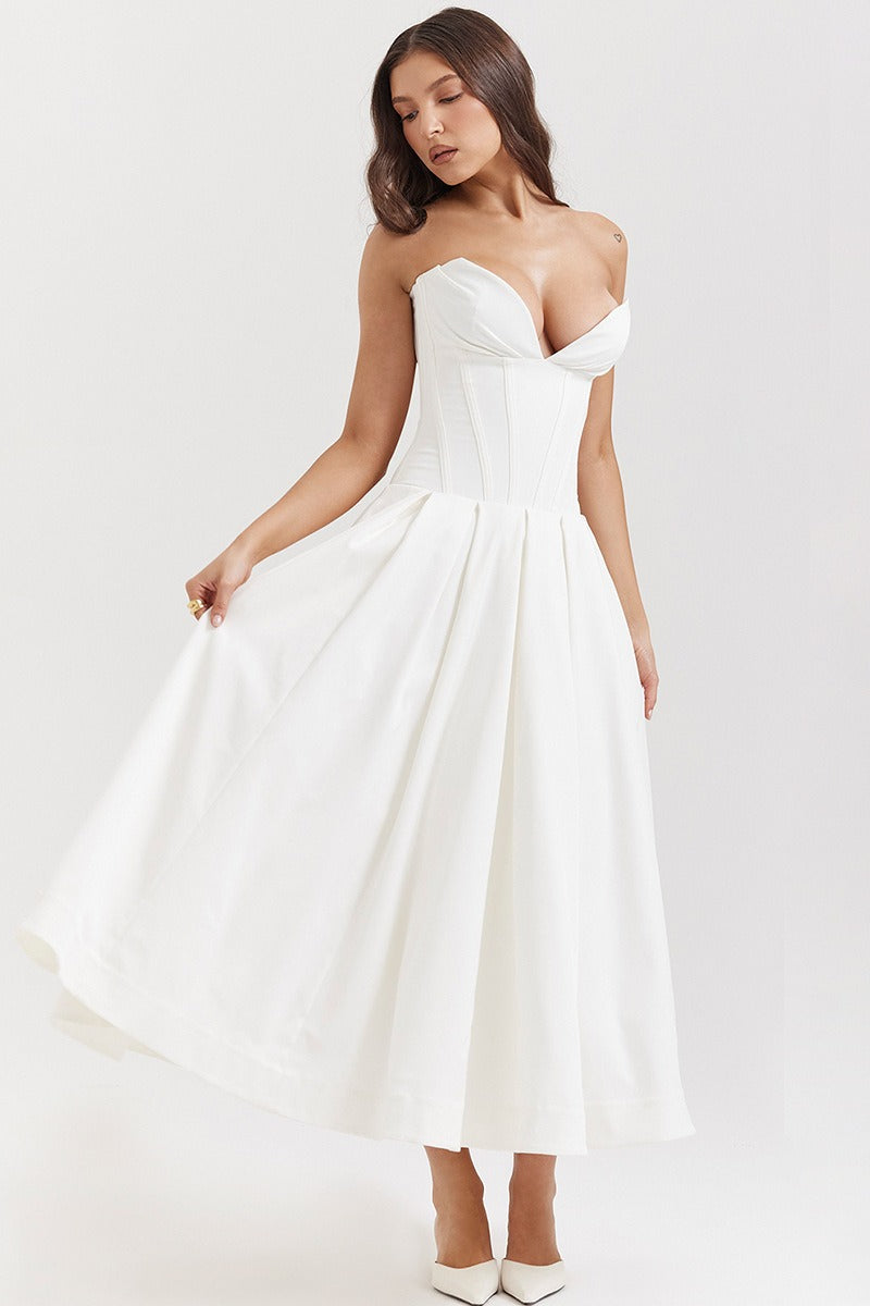 Strapless Corset A-Line Party Dress image 12