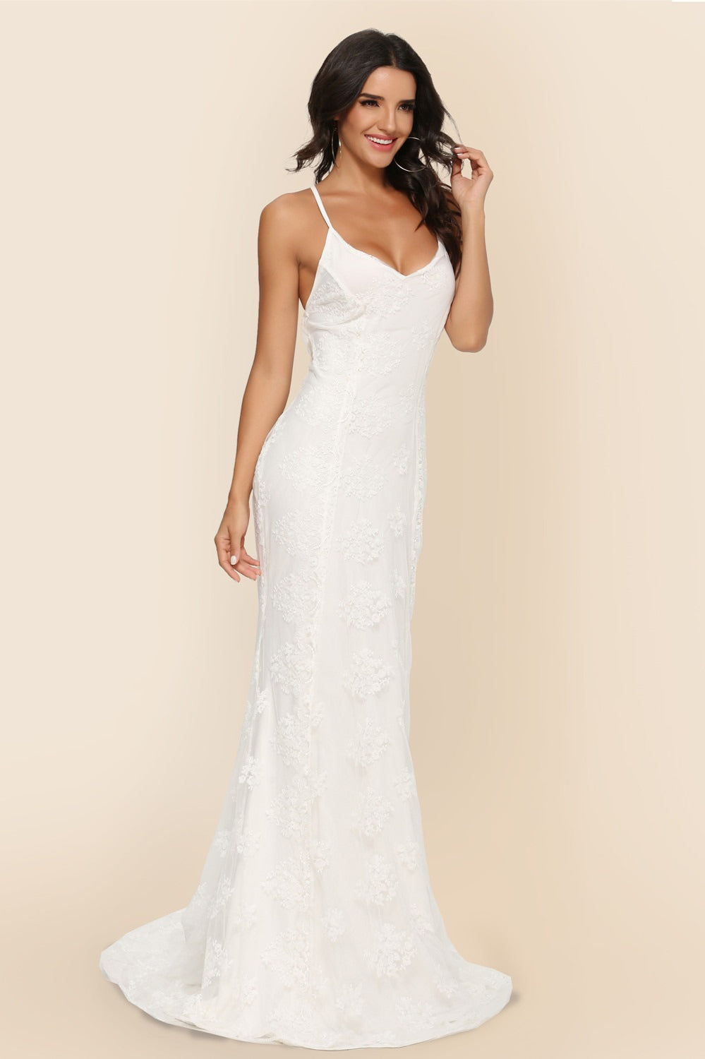 Long Sleeveless Cathedral Train Formal Dress image 7