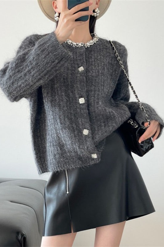 V-Neck Slim-Fit Knit Cardigan image 7
