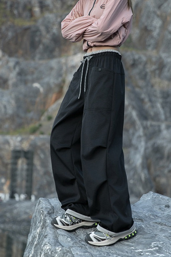 Quick Dry Cargo Wide Leg Cuffed Pants image 5