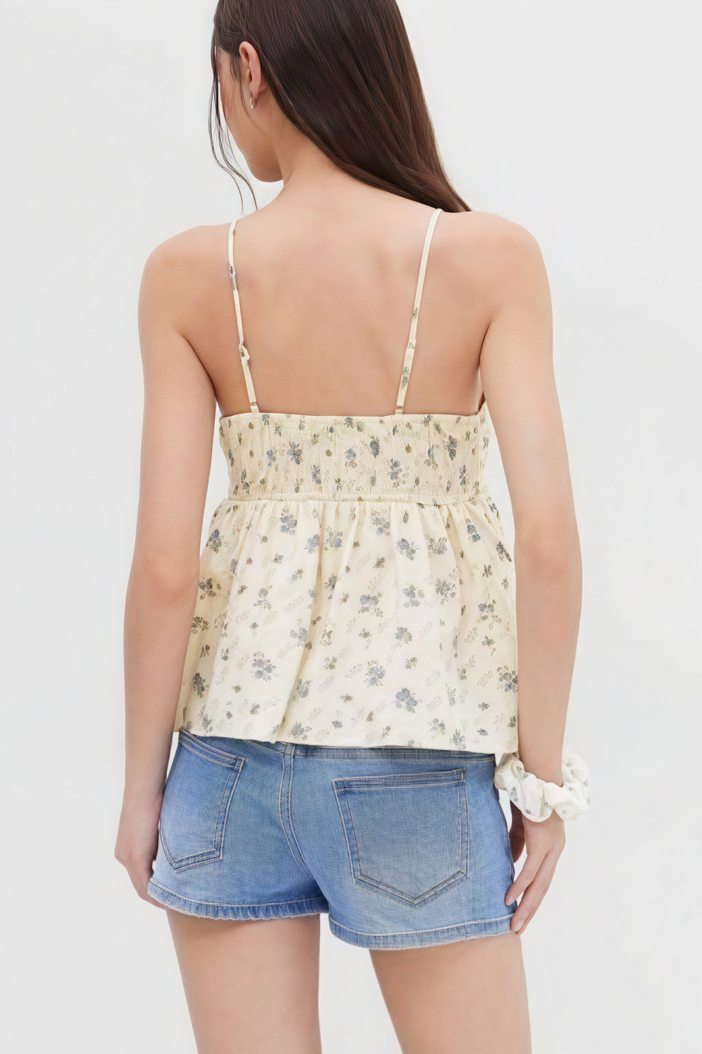 Floral Wide Strap Tie Chic Cami Top image 3