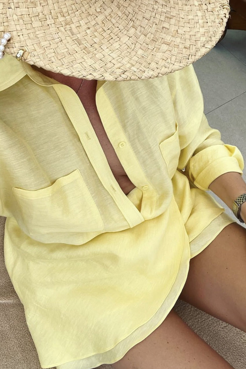 Casual Beach Shirt Cover Skirt Set image 9
