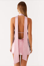 Deep V Backless Ribbon Cocktail Dress image 21
