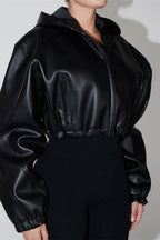 Trendy Cropped Moto Hoodie Coat image 4