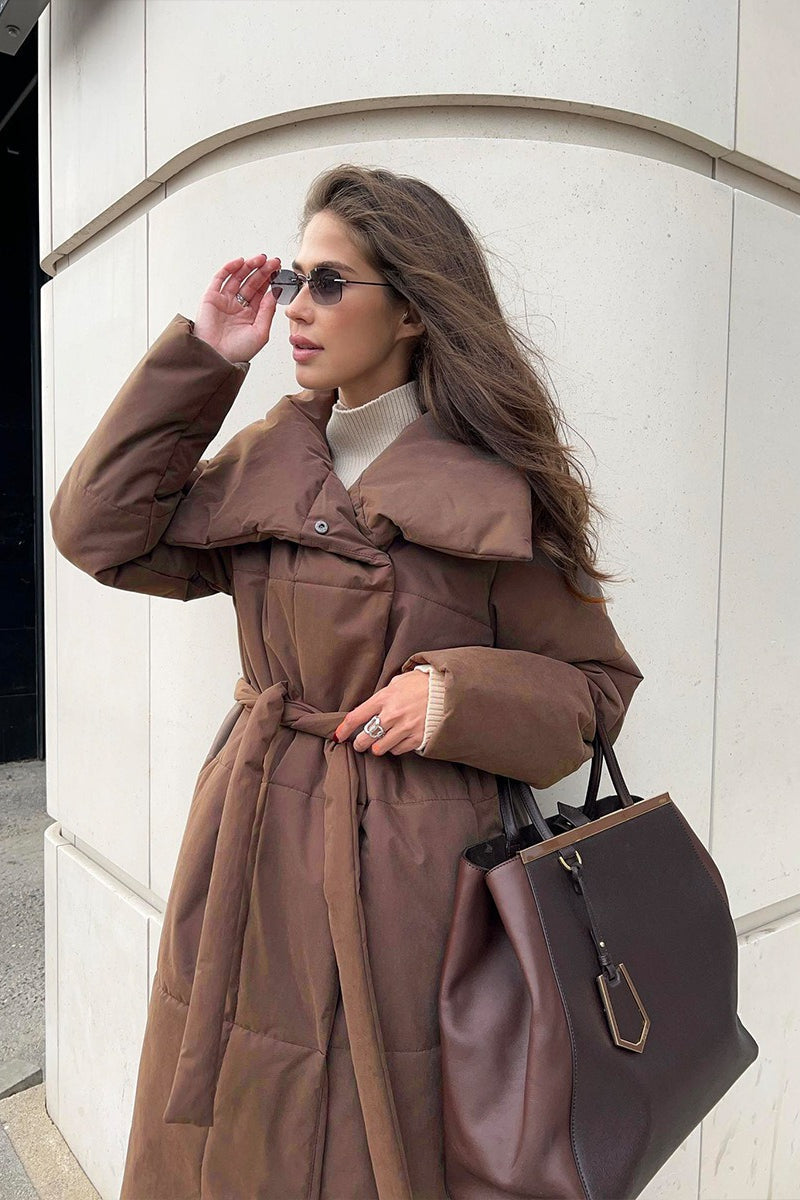 Long Stand Collar Puffer Jacket image 1