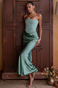 Strapless Boned Corset Bodycon Maxi Dress image 2