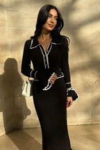 Knit Bodycon Elegant Maxi Dress image 4