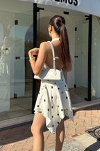 Halter C-Neck Backless A-Line Mini Dress image 3