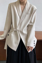 Fashionable Draped Apple Collar Blazer image 11