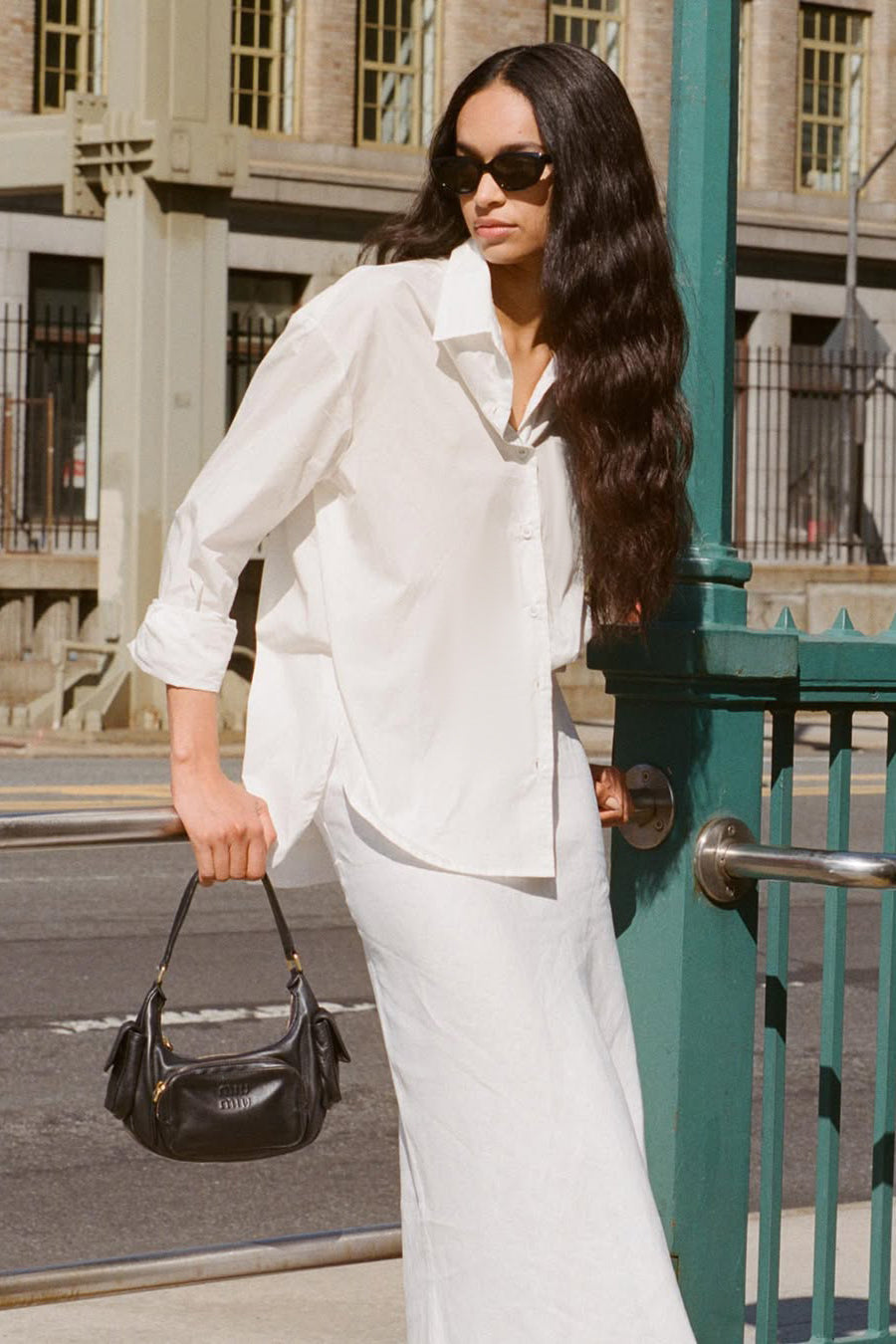 Loose Fit Cotton Collar Button-Down Blouse image 1
