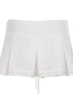 Solid Texture Ruffle Pleated Mini Skirt image 6