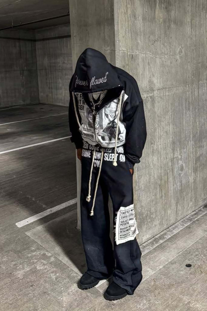 Color Block Rhinestone Street Hoodie image 5