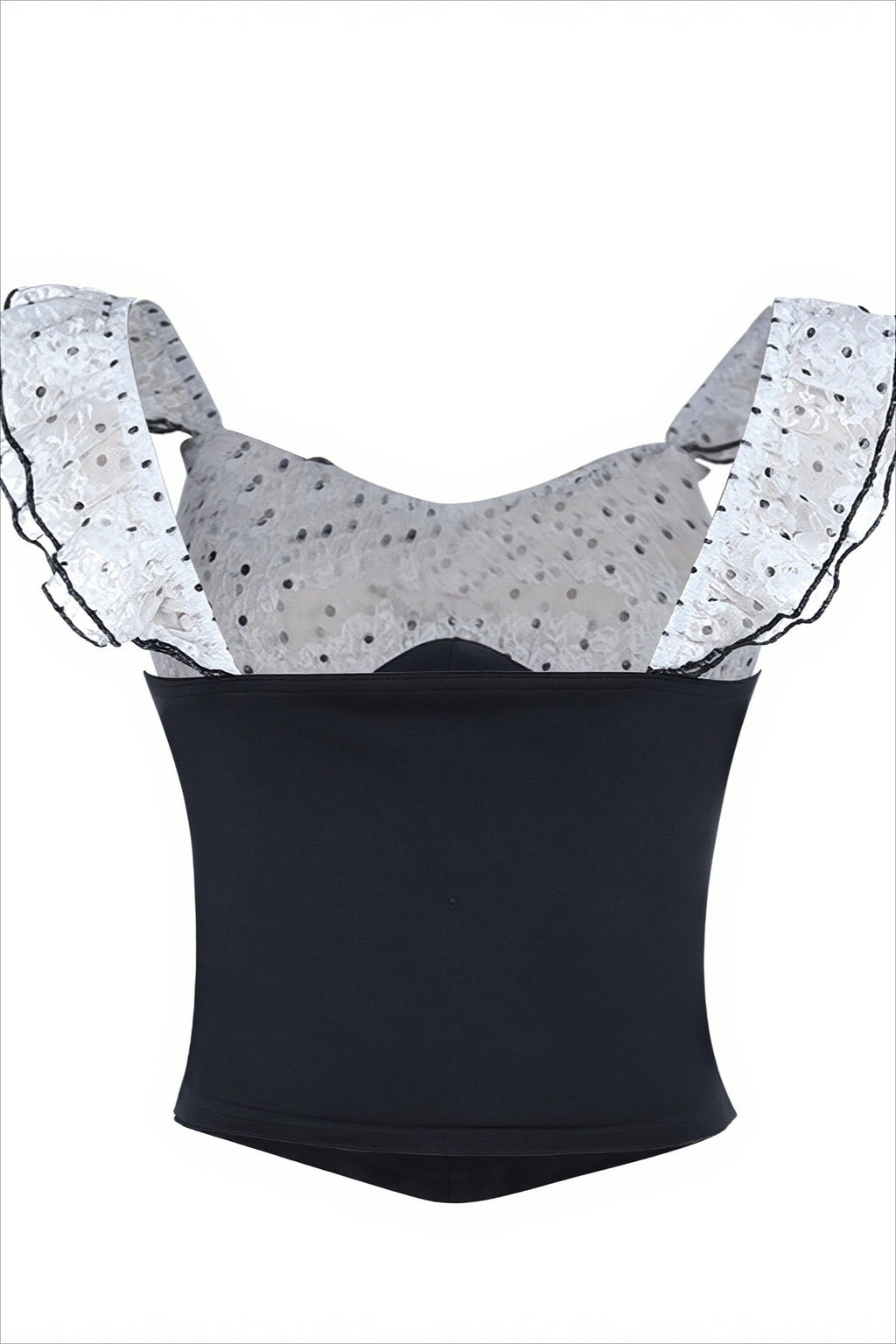 Ruffled Polka Dot Slim Waist Cami Top image 6