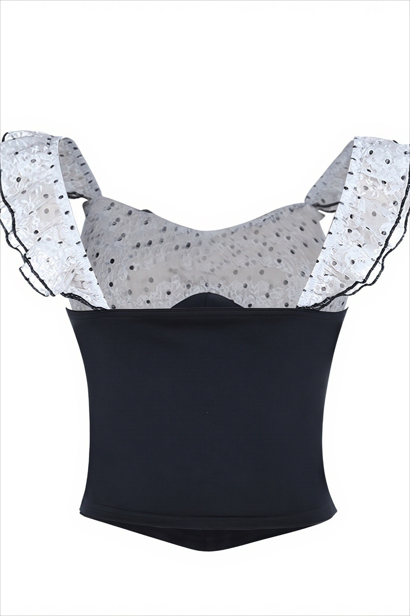 Ruffled Polka Dot Slim Waist Cami Top image 6