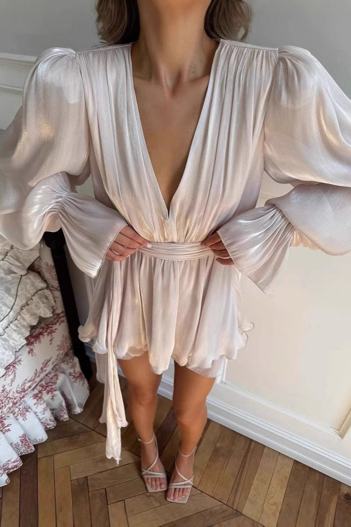 Solid High Waist Boho Dress image 2
