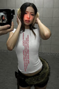 Casual Street Sexy Letter Print Minimalist T-shirt image 1