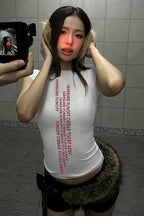 Casual Street Sexy Letter Print Minimalist T-shirt image 1
