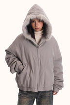 Fur Hooded Insulated Jacket image 6
