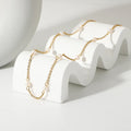 Margaux Pearl Necklace detail view styled for Avrienne