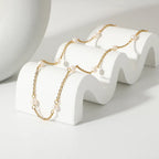 Margaux Pearl Necklace detail view styled for Avrienne