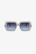 Cora Square Sunglasses detail view styled for Avrienne