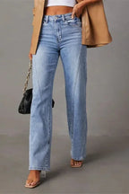 Loose Patchwork Wide Leg Jeans image 10