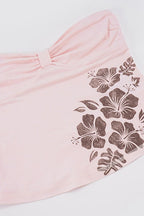 Casual Bow Pleated Floral Knit Blouse image 3
