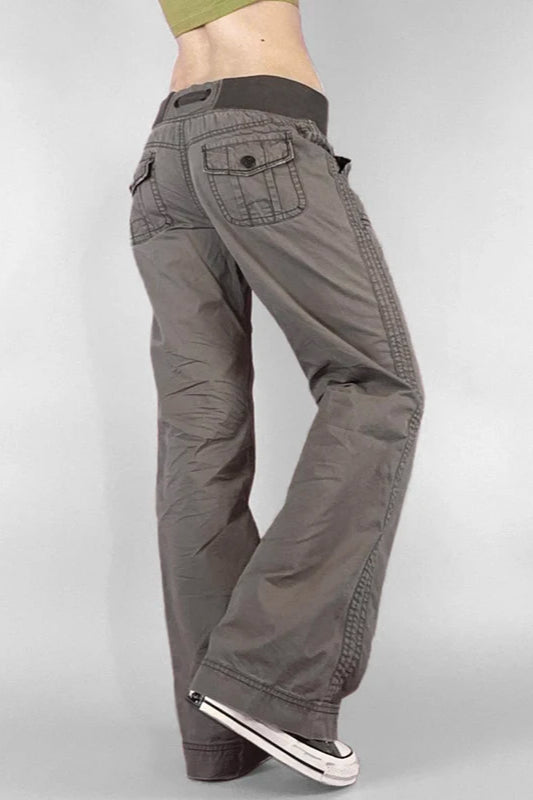 Multi Pocket Low Waist Bootcut Jeans image 3