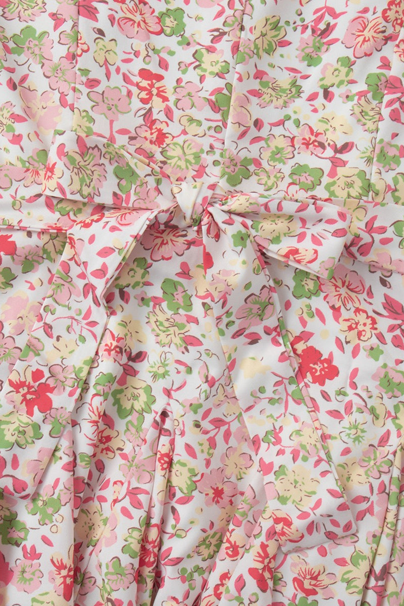 Peter Pan Collar Floral Puff Sleeve Button Mini Dress image 8