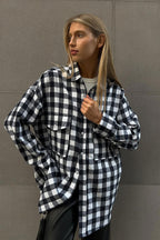 Plaid Striped Mid-Length Blouse image 15