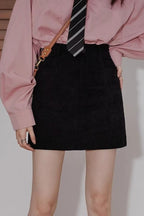 Corduroy High Waist A-Line Skirt image 4