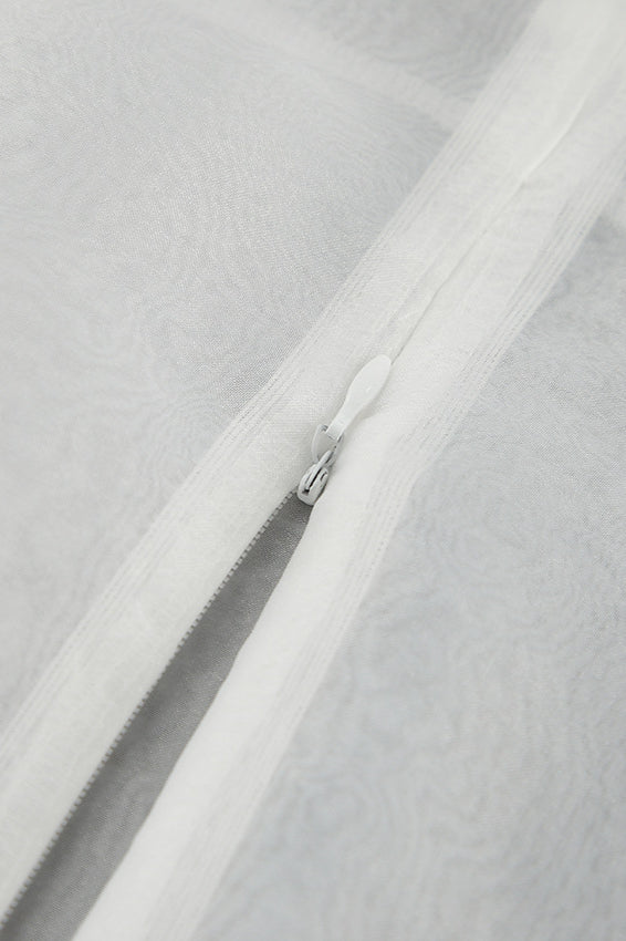 White High-Waist Split Maxi Skirt image 5
