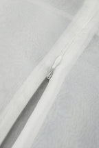 White High-Waist Split Maxi Skirt image 5