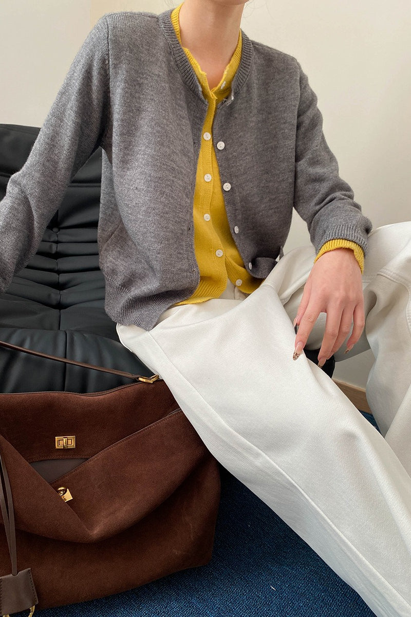 Contrast Panel Layering Cardigan image 2