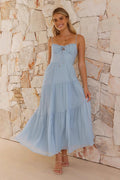 Spaghetti Strap Open Back Flared  Maxi  Vacation Dress image 1
