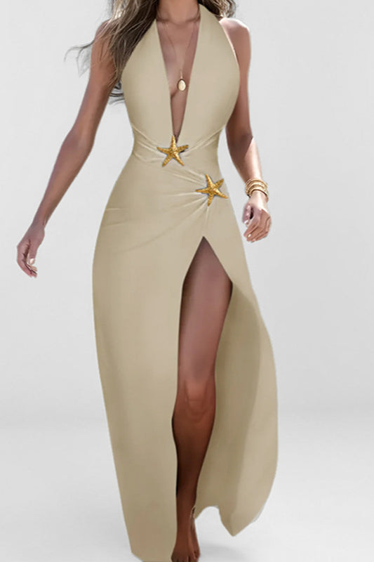 Fashionable V-Neck Split Loose Party Dress image 6