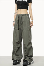 Athletic Casual Solid Drawstring Elastic Waist Pants image 1