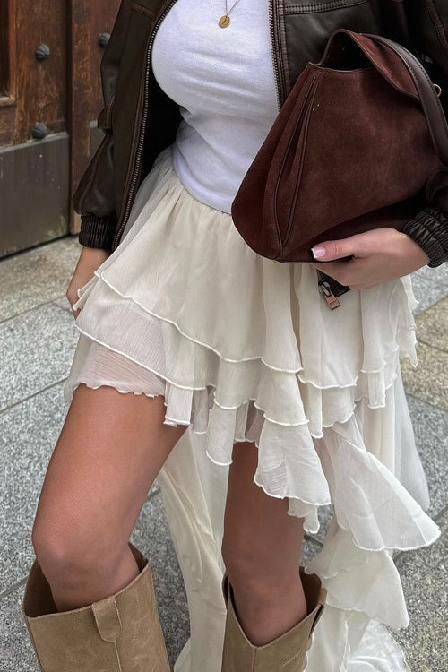 Casual Chic Asymmetrical Hem A Line Skirt image 3