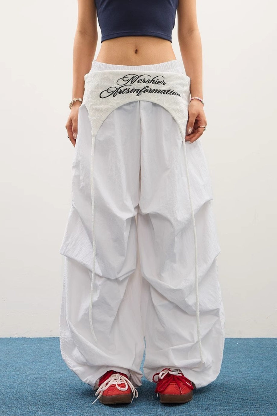 Layered Star Print Loose Cargo Pants image 5