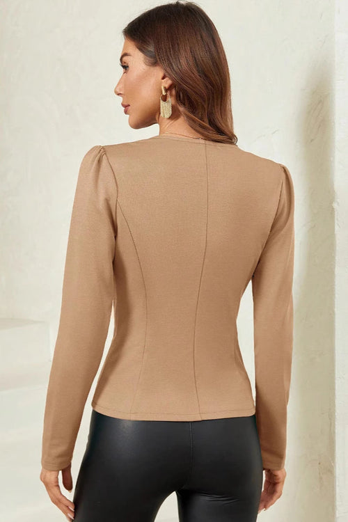 Button Up Fitted Blazer Jacket image 2