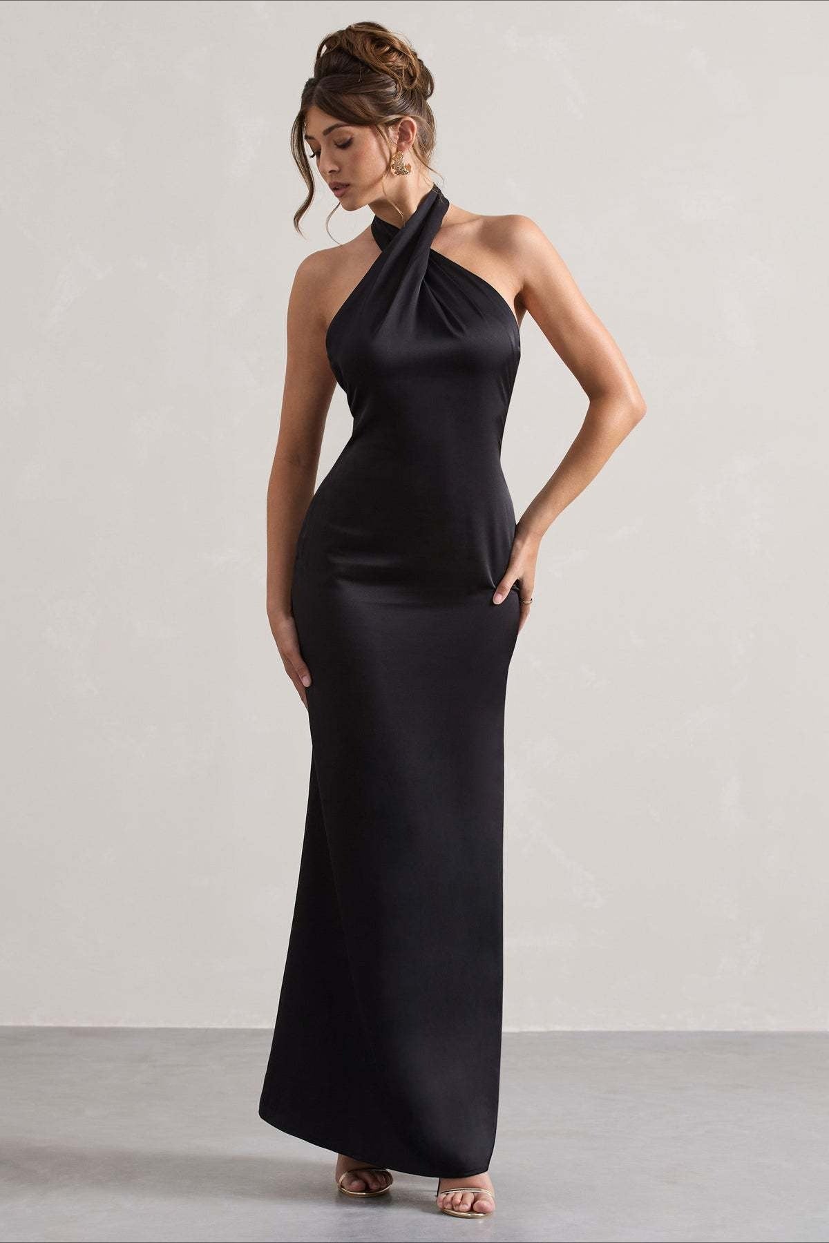 Slim Fit Halter Evening Party Dress image 3