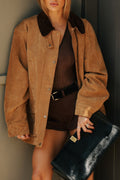 Vintage Suede Contrast Collar Jacket image 1