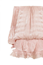 Off Shoulder Ruffle Shiny Fabric Mini Dress image 8