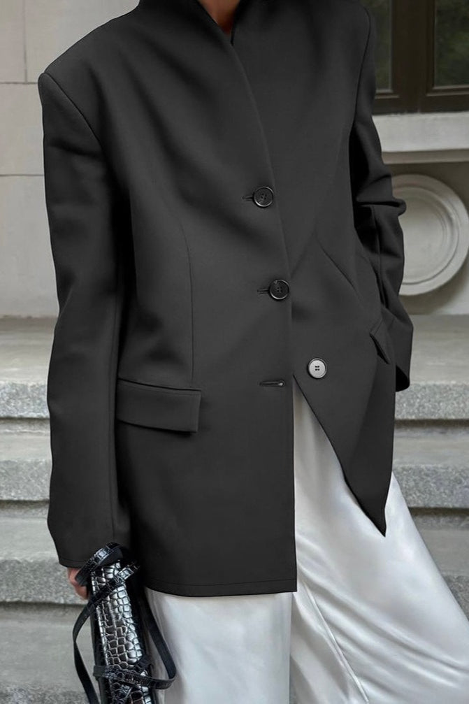 Minimalist V-neck Blazer Jacket image 3