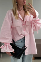 Casual Striped Ruffle Sleeve Blouse image 2