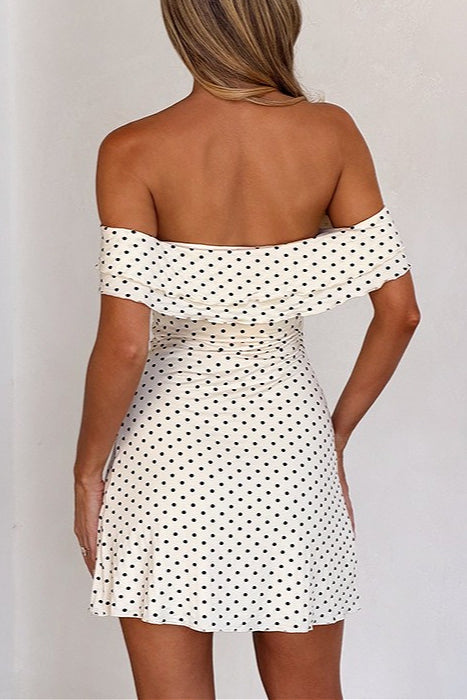 Polka Dot Bandeau Bodycon Mini Dress image 3