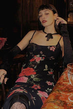 Vintage Floral Bodycon Cami Maxi Dress image 4