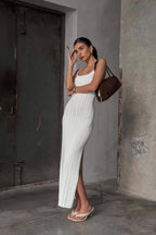Ribbed Knit U Neck Maxi Dress image 2