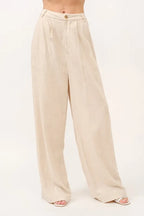Joelle Linen Trousers styled for Avrienne